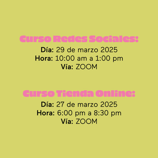 CURSO DE REDES SOCIALES Y TIENDA EN LINEA
